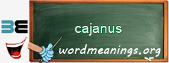 WordMeaning blackboard for cajanus